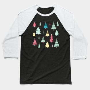 Christmas tree pattern, pastel Baseball T-Shirt